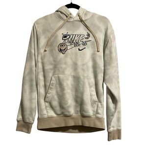 Nike Club Space Alien Hoodie Pullover Sweatshirt Beige Tie Dye Men’s Size Small